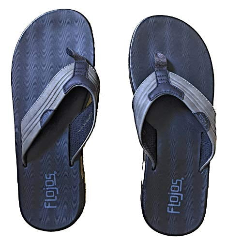 Flojos Men's Sandals Memory Foam (Numeric_12) Black/Gray - Walmart.com