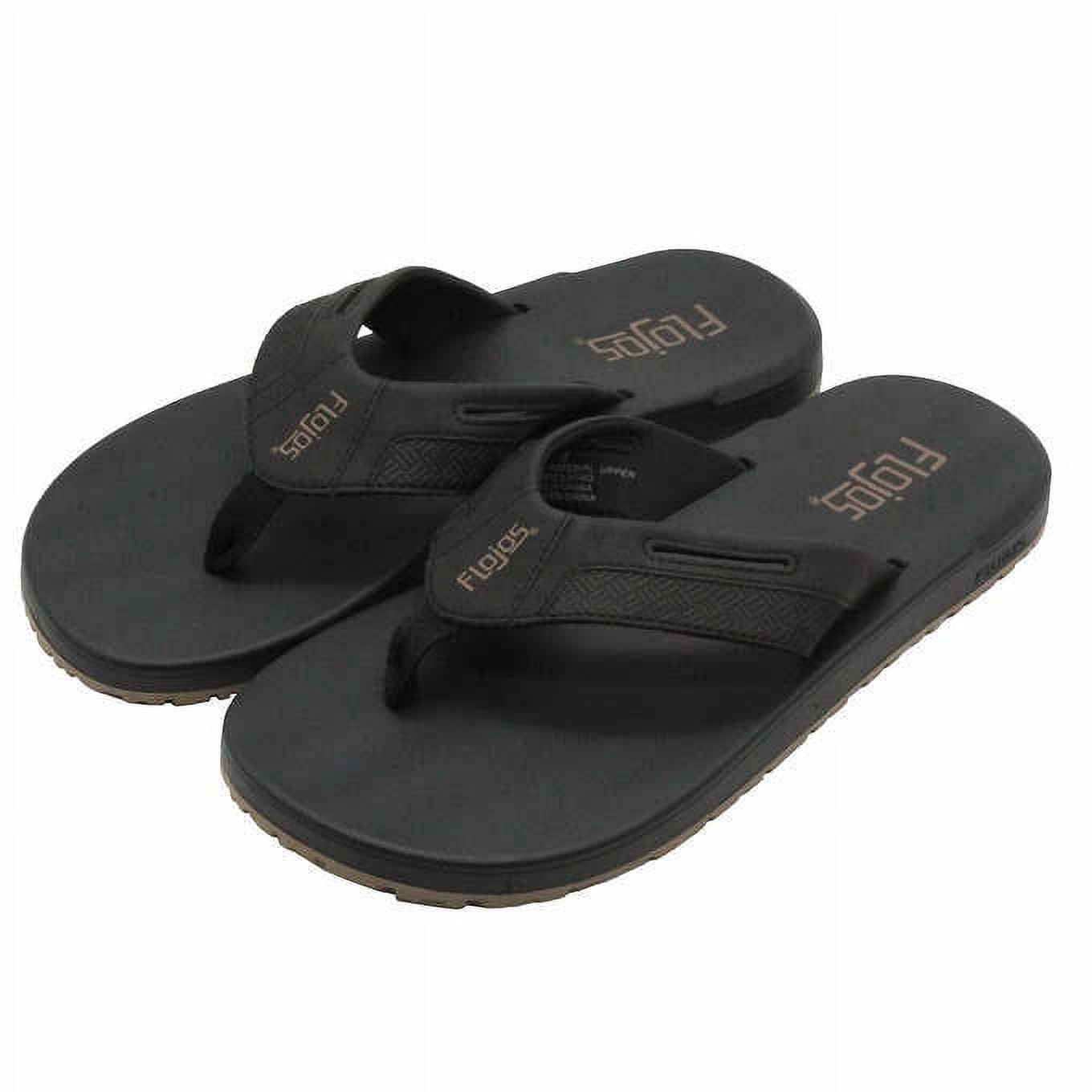 Flojos Men s Size 10 Flip Flop Sandals Black Tan