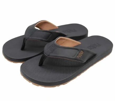 Flojos Men's Size 11, Flip Flop Thong Sandals, Black