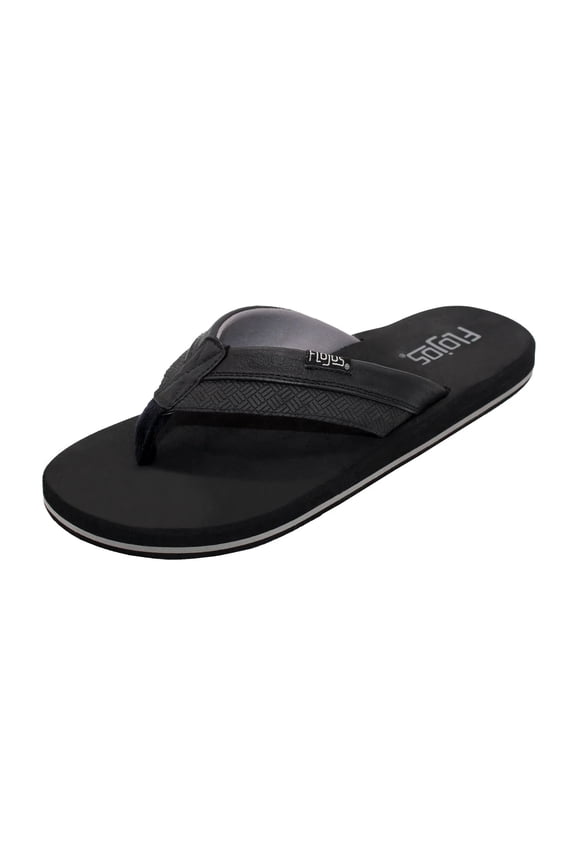 Mens Ryan Arch Support Slip On Flip Flop Sandals, Black (12)
