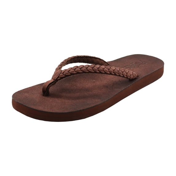 Flojos Women's Sky Leather Sandal, Chocolate, 6 M US