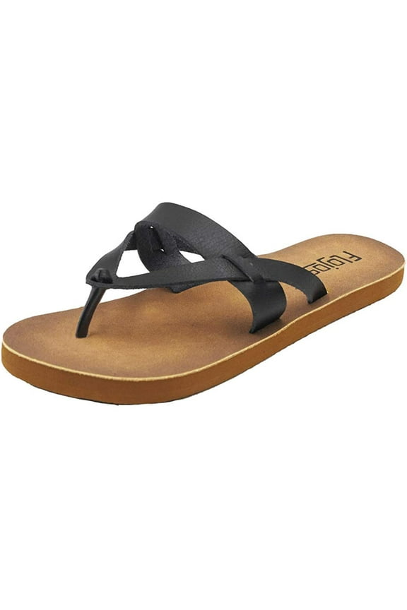 Womens Keilani Flip-Flop 5 Black/Tan
