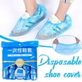 thumbnail image 1 of Fnochy 100Pcs Disposable Plastic Shoe Covers Non-Slip Waterproof Overshoes for Hospital Factory Cleaning Rainy Day, 1 of 8