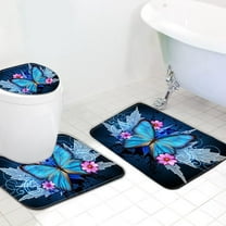 Floleo 3-Piece Polyester Bathroom Set with Tissue Box Cover
