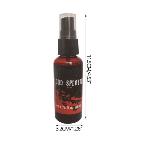 Floleo 50ml Halloween Fake Blood Spray Dropper Bottle, Realistic Plasma Prop for Costume Makeup Horror Theme, Spooky Effects Party Decoration Supply
