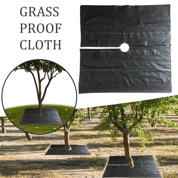 Floleo 5Pcs 1*1M Weed Barrier Landscape Fabric Ground Cover Weed Cloth Heavy Duty Weed Block Gardening Ground Mat Woven Weed Control Fabric Geotextile Garden Lawn Outdoor