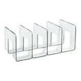 thumbnail image 1 of Floleo Acrylic Book Stand Holder for Desk, Thickened Sturdy Book Organizer with 4 Partitions, Large Capacity Storage Rack for Books, Magazines, Documents, Office & Home Decor, 1 of 9