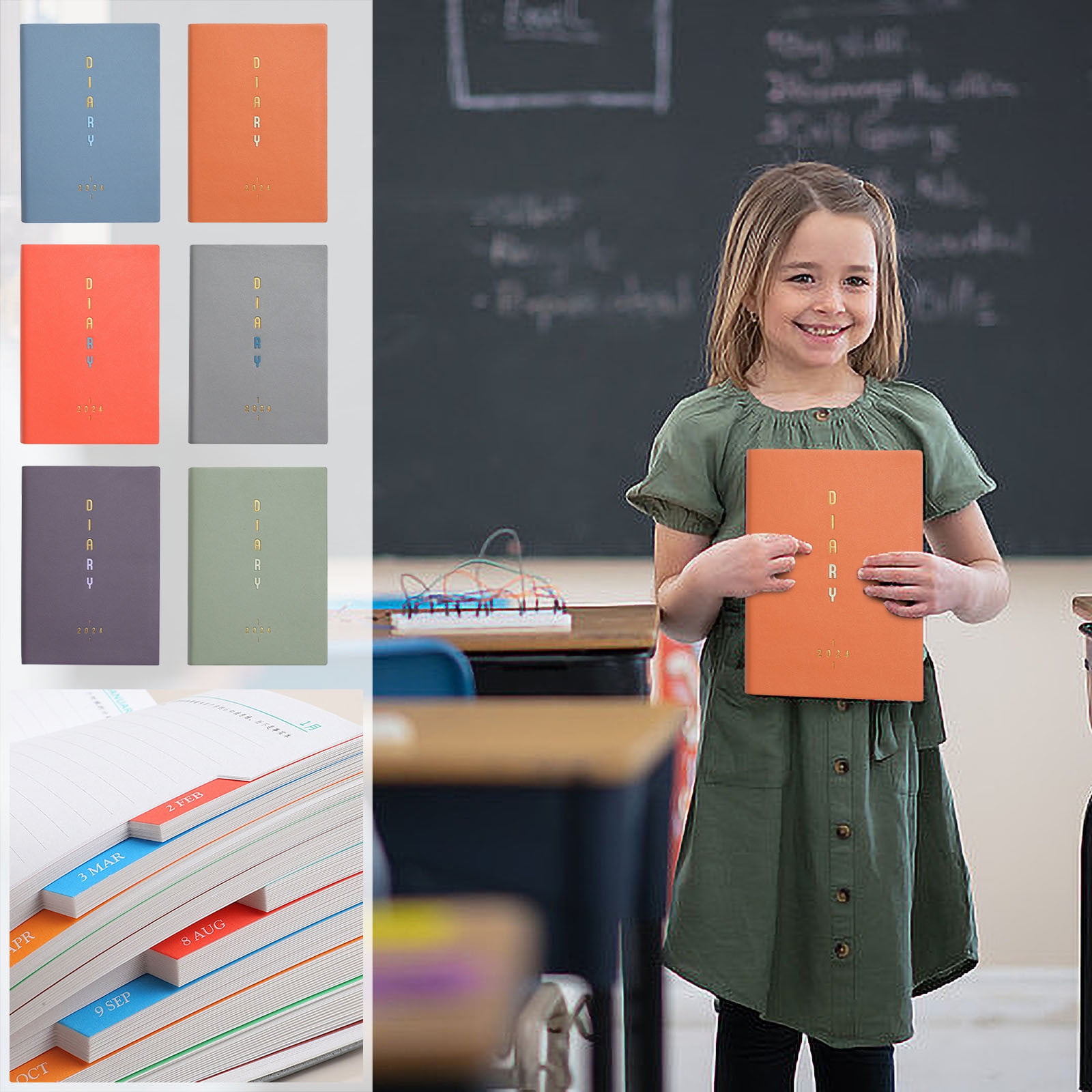 Floleo Appointment Book 20242025, 8.3*5.9” Colorful Hourly Schedule