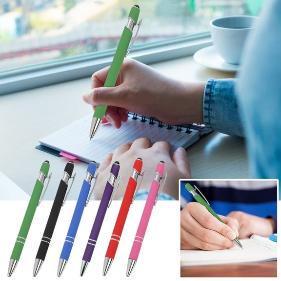 Fnochy Ballpoint Pen 2-In-1 Stylus Retractable Ballpoint Pen With Stylus Tip, Metal Stylus Pen For Touch Screens, 1.0 Mm Black Ink