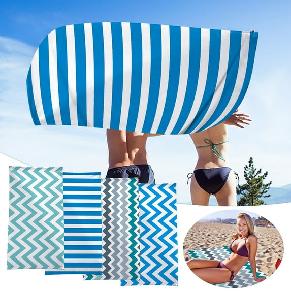 Floleo Beach Towel, Microfiber Beach Towels, Oversized Lightweight Quick Dry (60" X 30") Sand Proof, Absorbent, Compact, Beach Blanket For Swimming,Sports,Gym