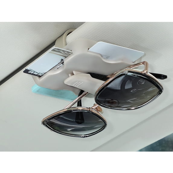 Floleo Car Sun Visor Card Holder, Multifunctional Clip On Card Organizer for Parking Toll Credit Cards, Car Accessory Storage Box for Glove Box and Door