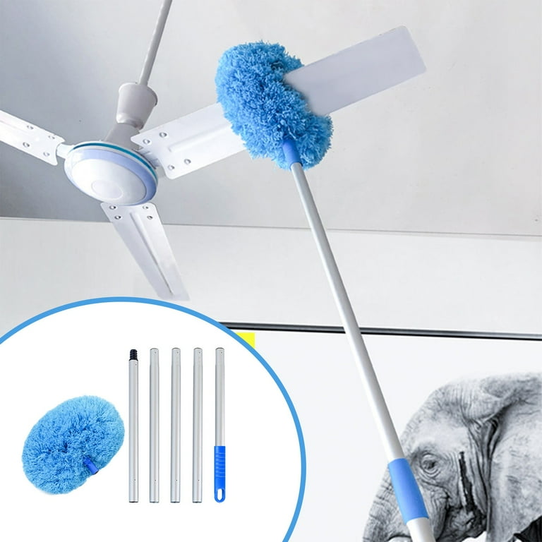 Floleo Ceiling Fan Cleaner Duster Reusable Microfiber Ceiling Fan Blade Cleaner Removable Duster With Extension Pole For Cleaning Walls Bookshelves Furniture Door Window Top - Walmart.com