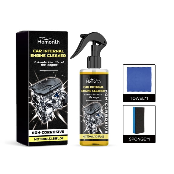 Floleo Ceramic Coating Spray 100ml, Engine Bay Degreaser & Oil Film Remover, High-Gloss Waterless Car Wash for All Vehicles, 90-Day Protective Sealant