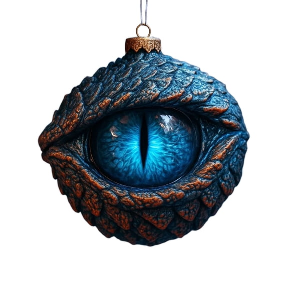 Floleo Christmas Eye Acrylic Flat Pendant - Hanging Tree Ornament with Intricate Design for Home, Wreath, Window Decor, Festive Gift Accent
