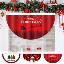 Floleo Christmas Flag Outdoor Bunting Flags Christmas Half Fan Flag Banner For Outdoor Christmas Party Garden Patio Decoration With Canvas Header And Metal Grommet For Christmas Banner