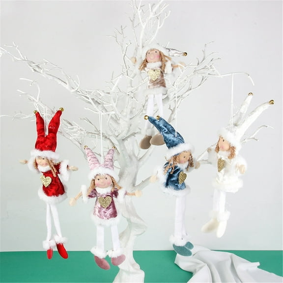 Floleo Christmas Hanging Decoration Plush Doll Ornaments For Christmas Tree Decorations Hanging Charms Christmas Tree Ornament Holiday Decorations Christmas Tree Hanging Ornaments