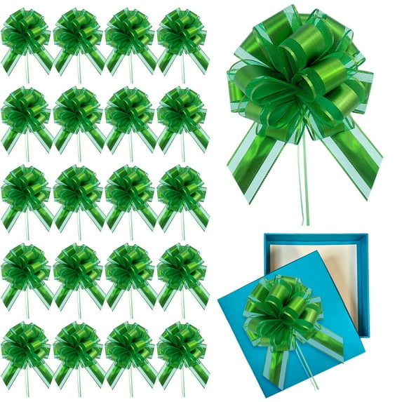 Floleo Christmas Large Pull Bows 20 Pcs For Gift Wrapping Wedding Basket Decorated Car Bow Birthday Party Christmas Gift As Well As Valentine'S Day Gift Decorations