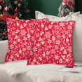 thumbnail image 1 of Floleo Christmas Pillow Covers 18x18 Inch Set of 2, Red White Christmas Tree Decor Throw Pillows, Winter Xmas Holiday Outdoor Lumbar Cushion Cases for Couch Bed Decorations, 1 of 6