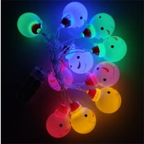 Floleo Christmas String Lights Snowman String Lights Waterproof Fairy Christmas Lights Battery-Powered Decoration For Xmas Garden Patio Bedroom Party Decor Indoor Outdoor Celebration Lighting