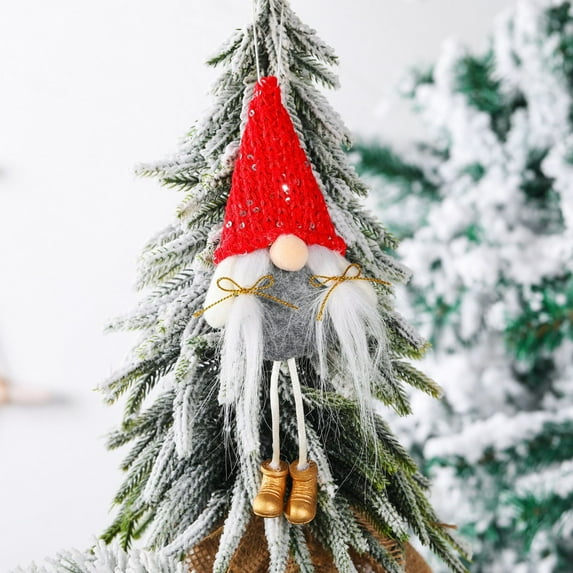 Floleo Christmas Tree Decorations Ornaments Old Doll Doll Knitted Man Faceless Xmas Hanging Decoration Ornament Unique Gifts Indoor Outdoor For Christmas Tree Farmhouse Home Decor