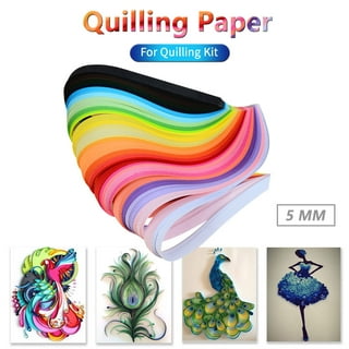 Colours Crafts Complete Quilling Kit - Quilling Materials with Wooden Frame Template Printed Background Ruler Quilling Tool Paper Strips Glue