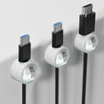 thumbnail image 1 of Floleo Clearance 3 Sets Diamond Cable Organizer, Premium Plastic Cable Clips for Phone Charger USB Data Cords, Strong Adhesive Desk Wire Management Holder, 1 of 6