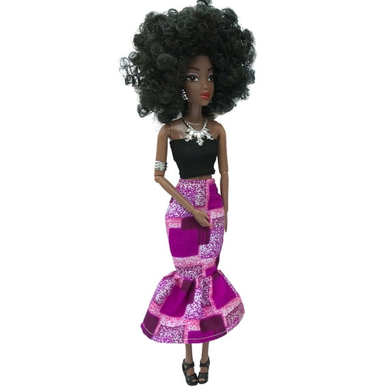 Floleo Clearance 30CM 6 Points Environmental Protection Material African Black Doll Girl