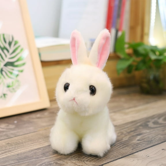 Kayannuo Clearance Cute Simulation Rabbit Doll Plush Toy Doll Small White Rabbit Girl Heart Birthday Gift