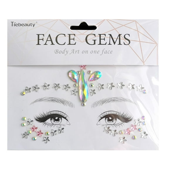 kayannuo Face Rhinestone Stickers Girls Diamond Forehead Stickers Creative Stage Beauty Makeup Face Stickers
