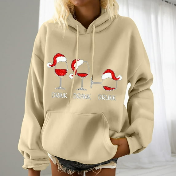 Kayannuo Clearance Fall Clothes For Women Fashion Women's Printing Long Sleeve Pocket Casual Pullover Shirt Blouse Beige