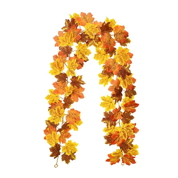 Floleo Clearance Fall Garland Maple Leaf, 5.7Ft/Piece Hanging Vine Garland Artificial Autumn Foliage Garland Thanksgiving Decor for Home Wedding Fireplace Party Christmas