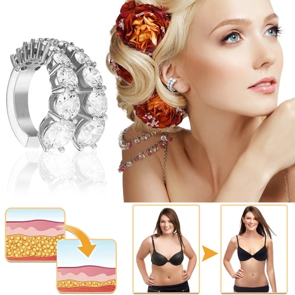 kayannuo Hair Clip Without Ear Hole Slimming Ear Rings Metal Ear Nail Multilayer Diamond Inlaid C-shaped Lymph Detumescence Ear Rings