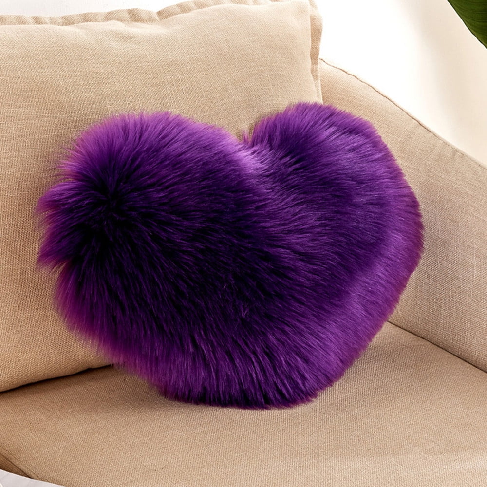Floleo Clearance Heart Shaped Throw Pillow Cushion Plush Pillowcase Gift  Home Sofa Decoration 