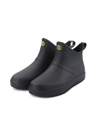 Enguard Men's Size 12 Black PVC Plain Toe Waterproof Rain Boots EGPT-12 -  The Home Depot