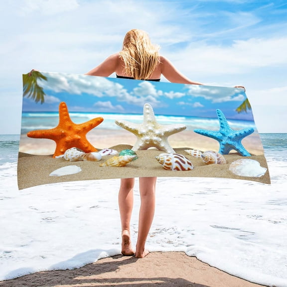 kayannuo Microfiber Beach Towel Super Lightweight Colorful Bath Towel Sandproof Beach Blanket Multi-Purpose Towel For Travel Swimming Pool 30x60 Inch