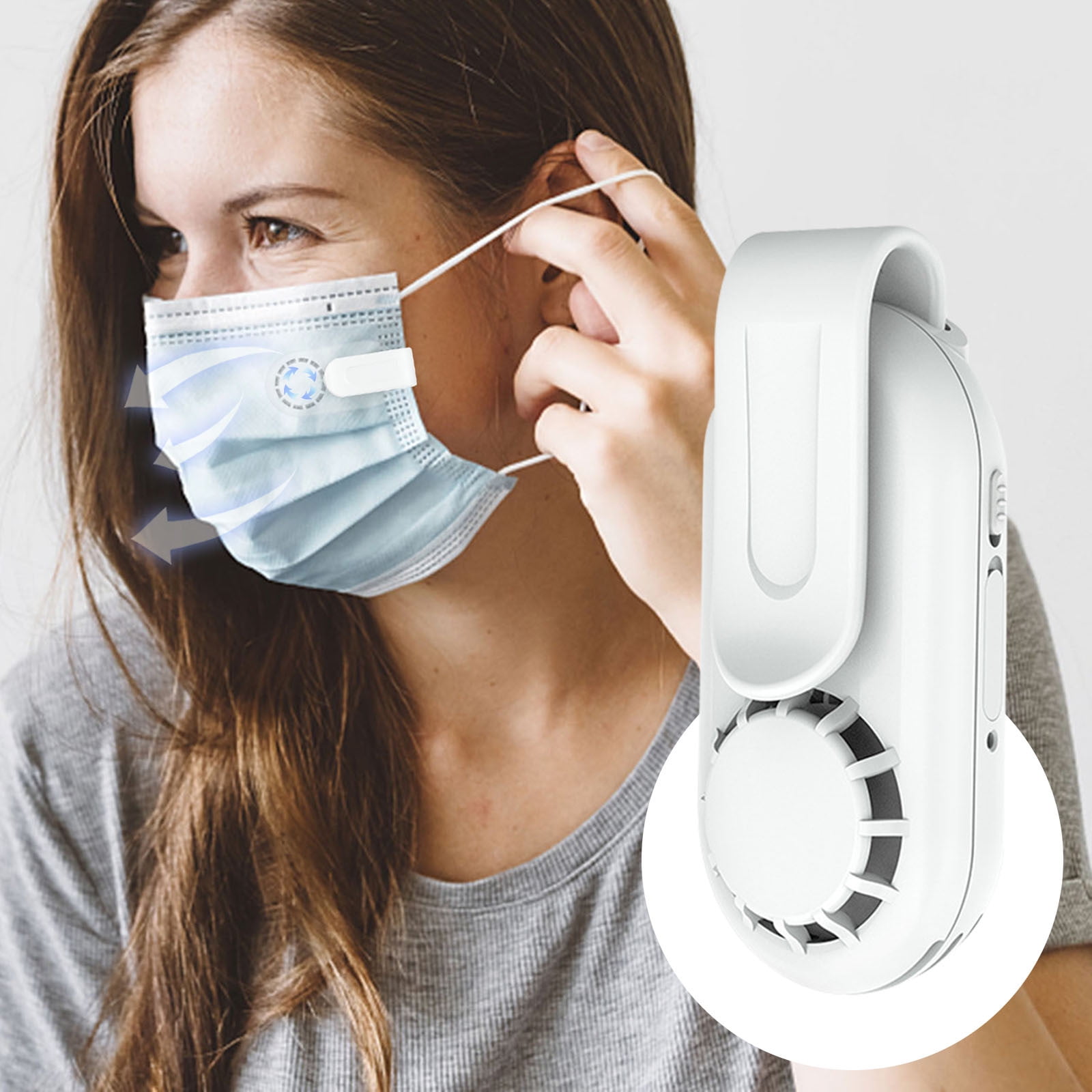 kayannuo Portable Mini Mask Fan Clip Usb Charging Outdoor Silent ...