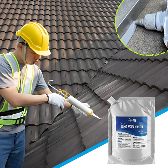 Floleo Clearance Roof Leak Repair Sealant, Waterproof Crack Filler, Strong Adhesive for Concrete, Instant Fix for Roof Leakage, Durable Weatherproof Sealant for Home Repair
