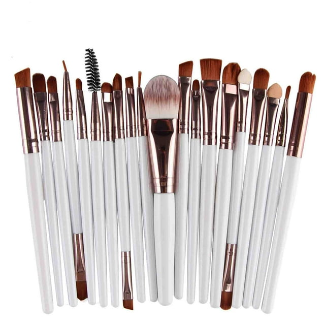 Floleo 20pcs Professional Makeup Brushes Kit with Foundation, Eye ...