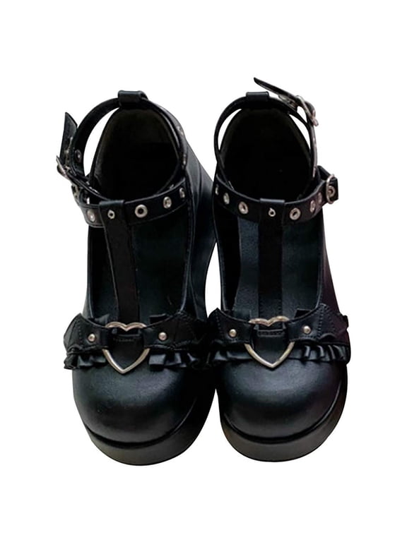 Clearance Women's Shoes Sweet Bow Round Toe Ankle Platform Dress Pumps Shoes Oxfords
