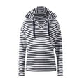 thumbnail image 1 of kayannuo Womens Tops Long Sleeve Shirts Fall Fashion Women's Casual Sweatshirts Long Sleeve Autumn Hoodie Stripes Hoodie Tops Shirt Bouse Black, 1 of 2
