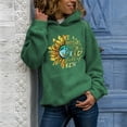 thumbnail image 1 of kayannuo Womens Tops Long Sleeve Shirts Fall Womens Casual Hoodies Jumper Tops Ladies Sunflower Print Sweatshirt Blouse Tee Green, 1 of 4