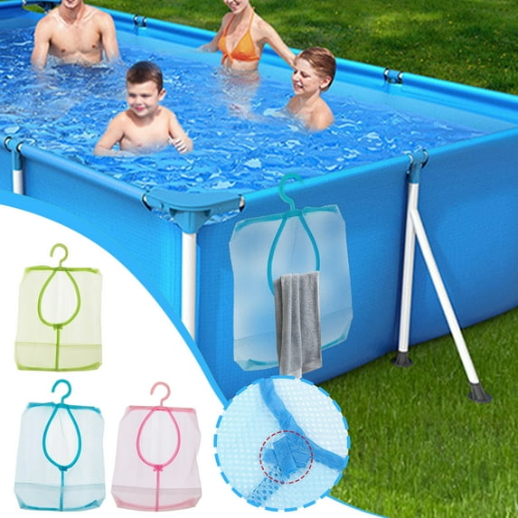 Floleo Clothespin Bag, Multi Purpose Hanging Mesh Storage Bag Clothespin Bag With Hanger For Socks Stockings Bra Underwear Bathroom