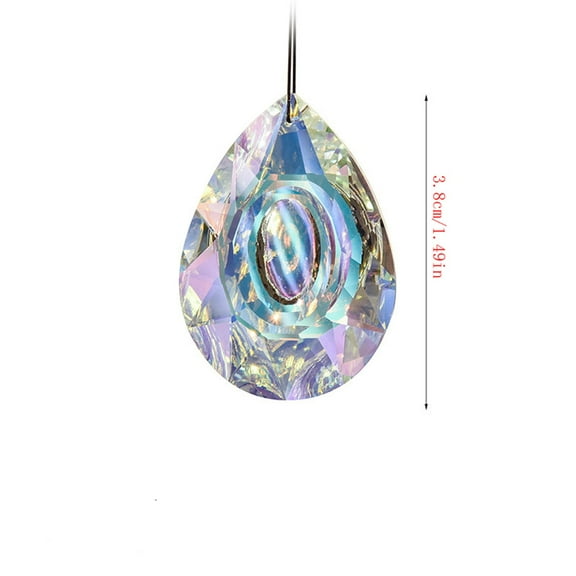Floleo Crystal Eye Sun Catcher Garden Decor, Colorful Hanging Prism Ornament for Outdoor Tree Patio Window, Kitschy Pendant