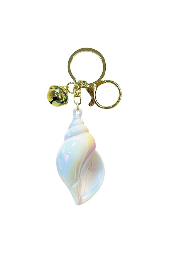 Cute Conch Keychain, Sparkly Rhinestone Key Ring, Decorative Backpack Pendant, Stylish Car Key Holder, Unique Gift for All Occasions - Durable & Lightweight