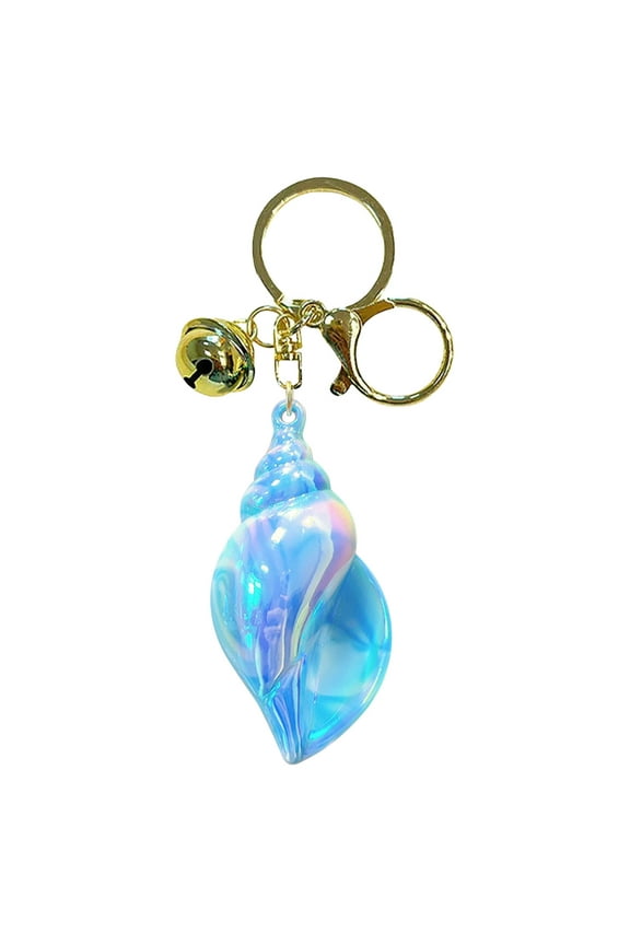 Cute Conch Keychain, Sparkly Rhinestone Key Ring, Decorative Backpack Pendant, Stylish Car Key Holder, Unique Gift for All Occasions - Durable & Lightweight