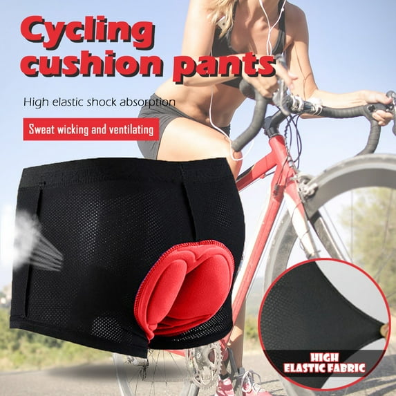 Floleo Cycling Underwear Shorts 4D Padded Bike Bicycle Undershorts Mtb Liner Biking Underpants Breathable Black of Friday Deals 2024