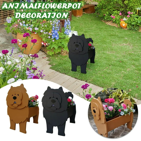 Floleo Dog Planter Plant Pot For Outdoor Plants-Garden Dog Shaped Planter Plant Pot-Animal Storage Container Planter For Outdoor Plants Home Decor Gift