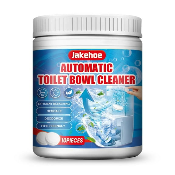 Floleo Effervescent Toilet Bowl Cleaner Tablets 10 Pack, Descaling & Deodorizing Drop-In Tablets, Stubborn Stain Remover with Protective Barrier, Eco-Friendly No-Scrub Formula.