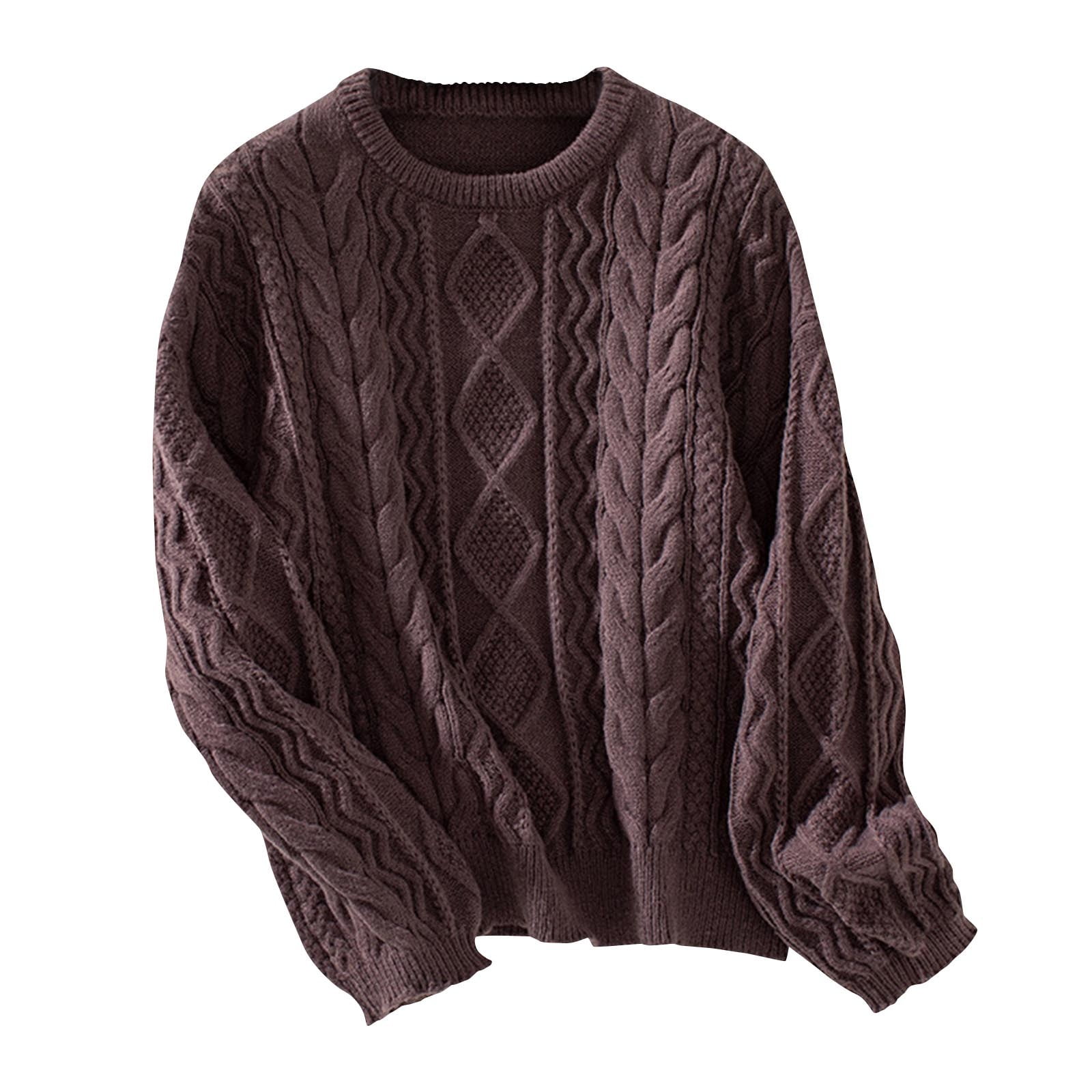 Floleo Fall Winter Sweaters for Women Ladies Casual Long Sleeve Round ...