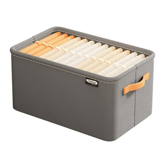 Floleo Foldable Clothes Storage Box Wardrobe Organizer, Layered Pants Hanging Shelf, Space Saving Closet Bins for Home, Versatile Fabric Foldable Storage Basket